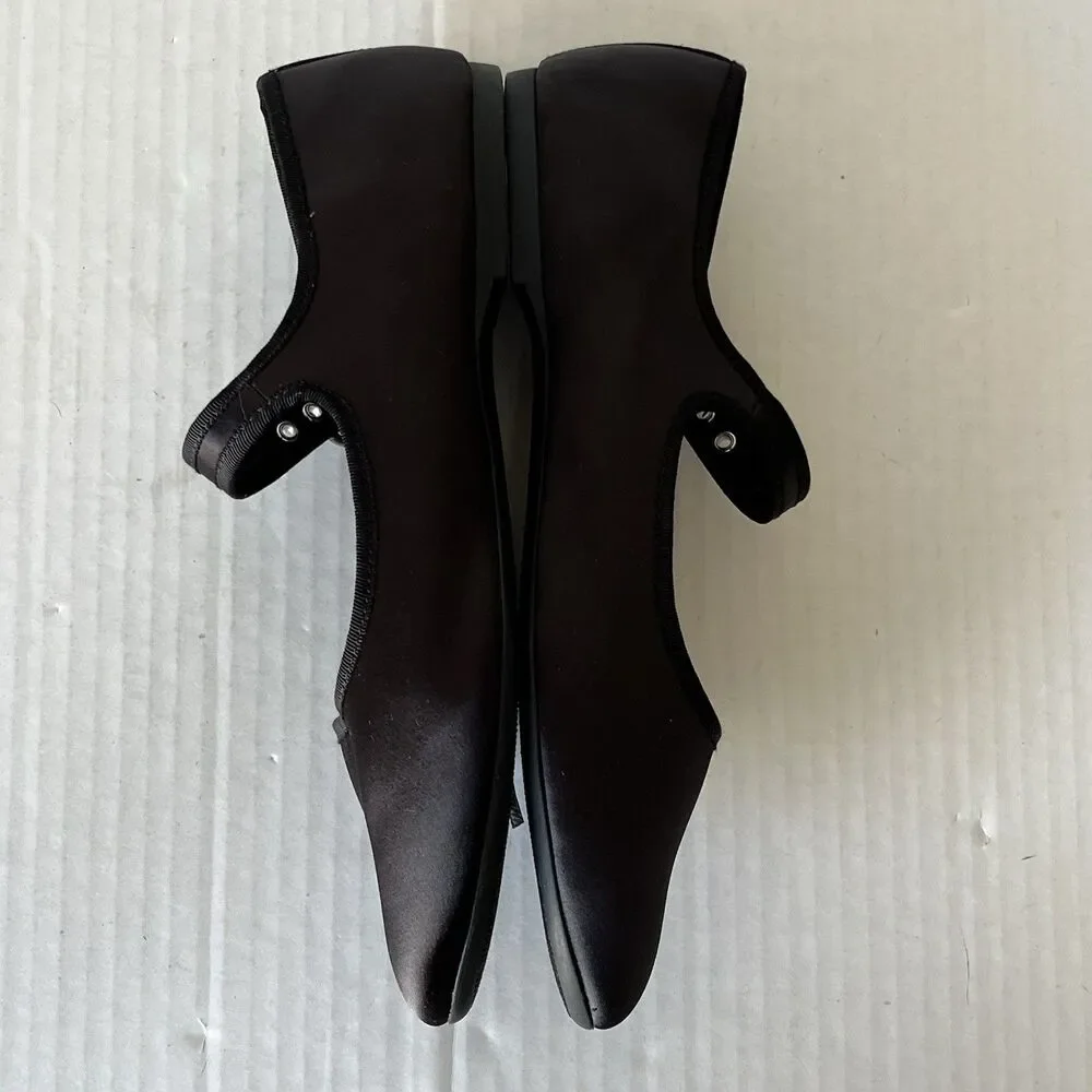 Everlane The Day Buckle Mary Jane Black Satin Ballet Flats Womens Sz 9.5 Preppy - Picture 4 of 15